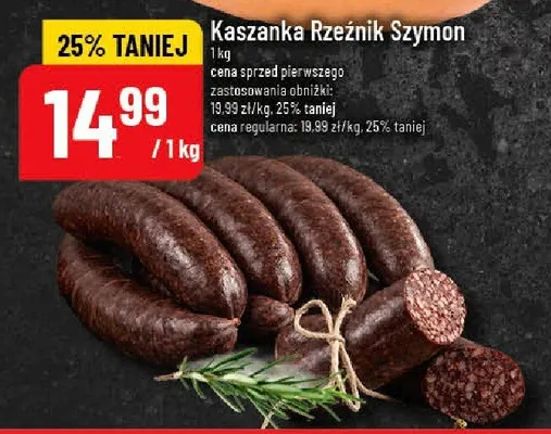 Kaszanka Rzeźnik Szymon promocja w POLOmarket
