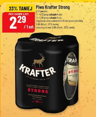 Piwo Krafter Strong promocja w POLOmarket