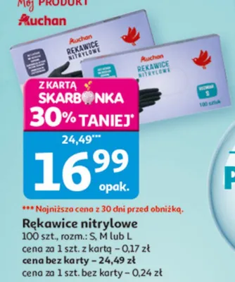 Rękawice nitrylowe promocja w Auchan