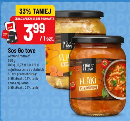 Flaki w rosole Go tove promocja w POLOmarket