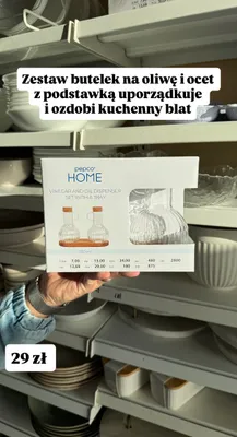 Zestaw butelek na oliwę i ocet z podstawką promocja w Pepco