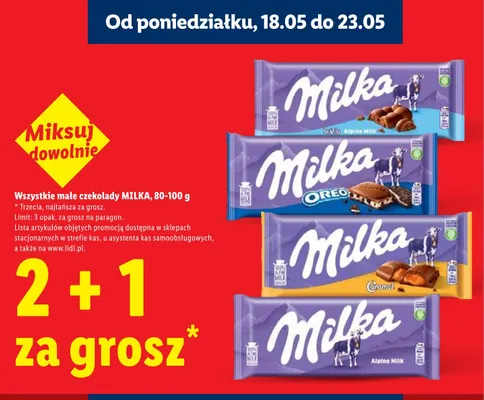 Czekolada Milka Oreo 80-100g promocja w Lidl