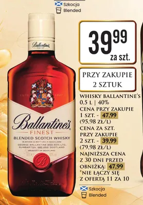 Whisky Ballantine's Finest promocja w Dino