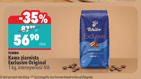 Kawa ziarnista Exclusive Original Tchibo promocja w Biedronka