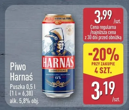Piwo Harnaś promocja w Aldi