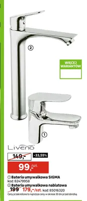 Bateria umywalkowa nablatowa Liveno promocja w Leroy Merlin