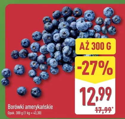 Borówki amerykańskie promocja w Aldi