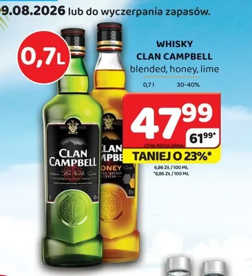 Whisky Clan Campbell Honey promocja w Delfin