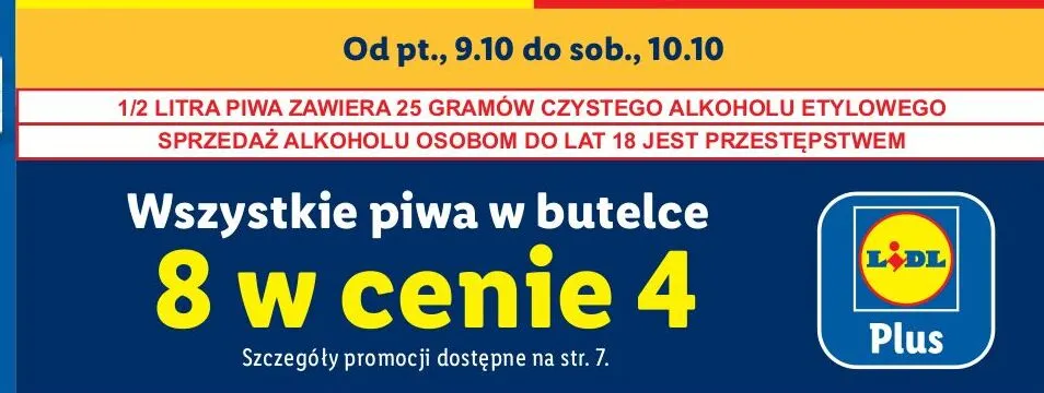 Piwa w butelce promocja w Lidl