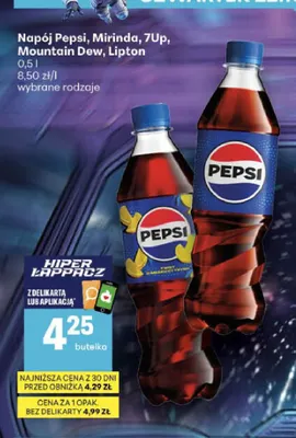 Napój gazowany Pepsi promocja w Delikatesy Centrum