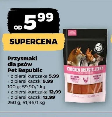 Przysmaki dla psów Pet Republic z piersi kurczaka promocja w Netto