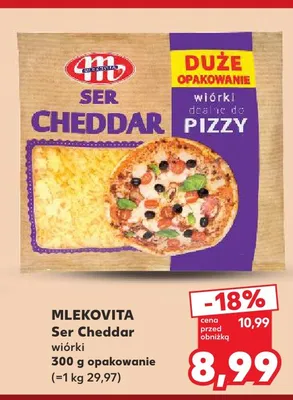 Ser Cheddar wiórki Mlekovita promocja w Kaufland