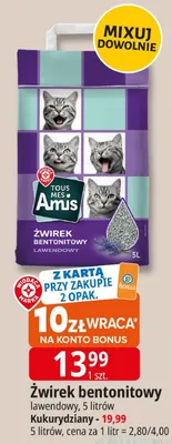 Żwirek bentonitowy lawendowy promocja w Leclerc