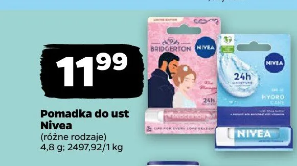 Pomadka do ust Nivea Bridgerton promocja w Netto