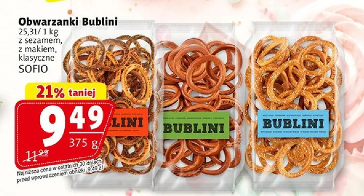 Obwarzanki Bublini klasyczne promocja w Prim Market