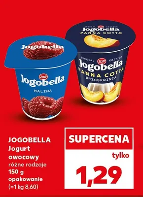 Jogurt owocowy Panna Cotta brzoskwinia Jogobella promocja w Kaufland