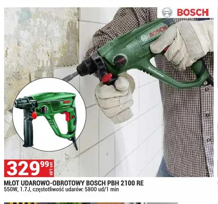 Młot udarowo-obrotowy Bosch Pbh 2100 Re promocja w Merkury Market