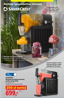 Maszynka do napojów mrożonych granity i slushy SILVERCREST promocja w Lidl