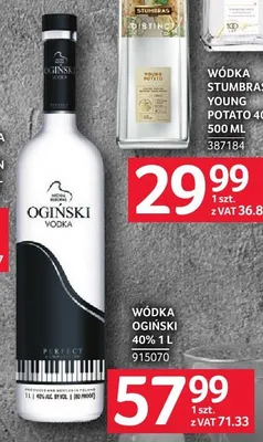 Wódka Ogiński 40% promocja w Selgros