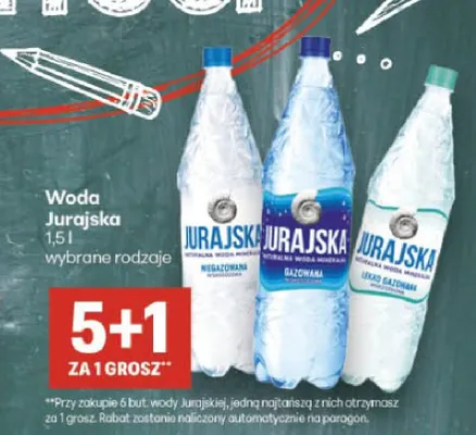Woda lekko gazowana Jurajska promocja w Delikatesy Centrum