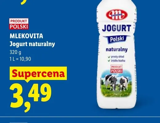 Jogurt naturalny Mlekovita promocja w Lidl