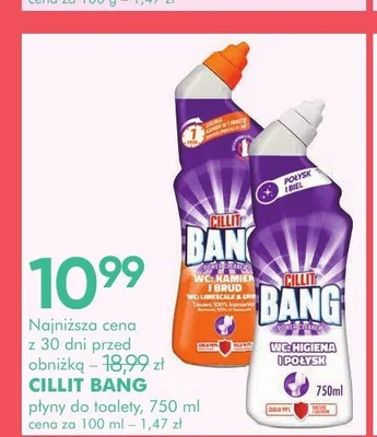 Płyn do toalet Cillit Bang Higiena i Połysk promocja w Super-Pharm