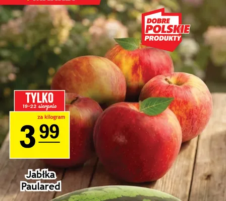 Jabłka Paulared polskie promocja w Gram Market