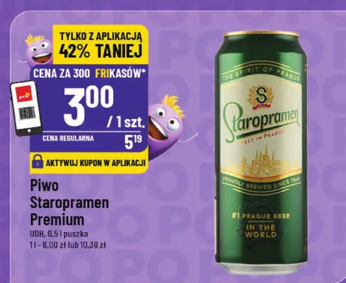 Piwo Staropramen Premium promocja w POLOmarket