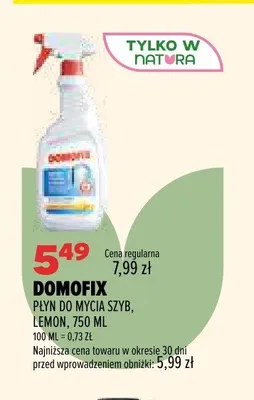 Płyn do mycia szyb Domofix Lemon promocja w Drogerie Natura