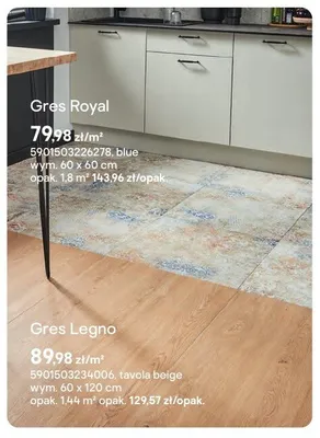 Gres Royal blue wym. 60x60cm promocja w Castorama