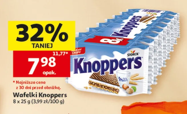 Wafelki Knoppers Storck 8-pak promocja w Auchan