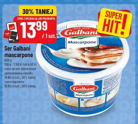 Ser mascarpone Galbani promocja w POLOmarket