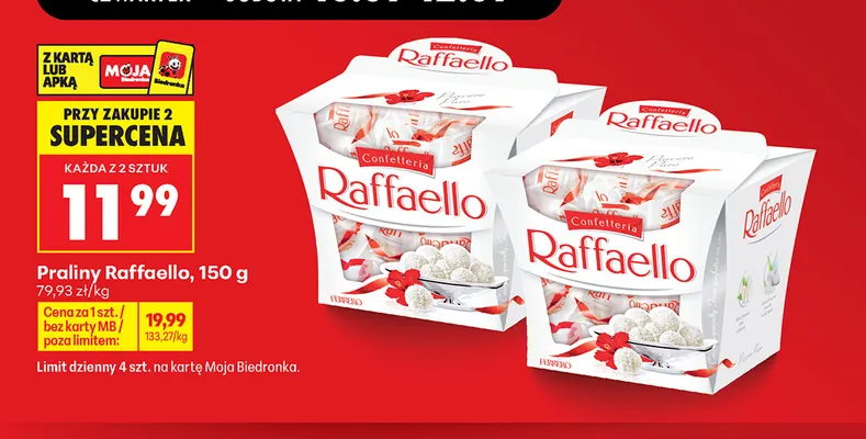 Praliny Raffaello promocja w Biedronka