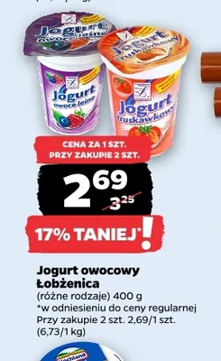 Jogurt owocowy owoce leśne Łobżenica promocja w Netto