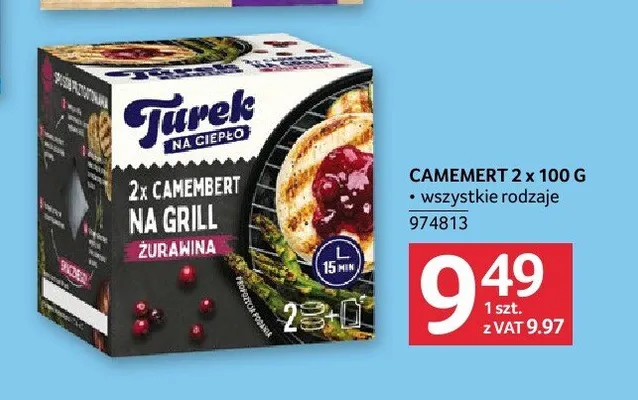 Ser Camembert na grill z żurawiną Turek 2-pak promocja w Selgros