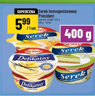 Serek homogenizowany Président Mango-Marakuja promocja w POLOmarket