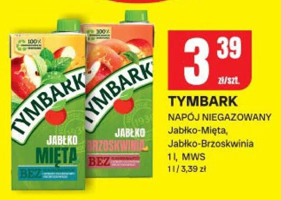 Napój niegazowany jabłko-mięta, jabłko-brzoskwinia promocja w Chorten