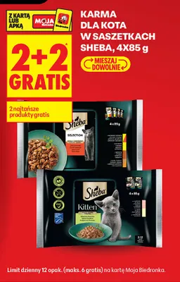 Karma dla kota w saszetkach Sheba Kitten 4-pak promocja w Biedronka