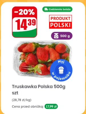 Truskawka polska promocja w Dino