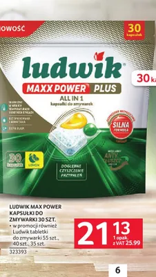 Kapsułki do zmywarki Ludwik Max Power promocja w Selgros