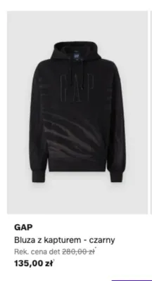 Bluza z kapturem GAP czarna promocja w Lounge by Zalando