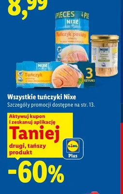 Tuńczyk w sosie własnym Nixe 3-pak promocja w Lidl