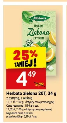 Herbata zielona Herbapol promocja w Twój Market