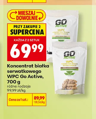 Koncentrat białka serwatkowego WPC Go Active waniliowy promocja w Biedronka