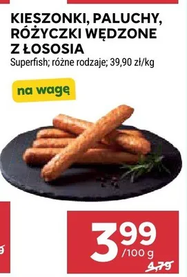 Kieszonki wędzone z łososia Superfish promocja w Stokrotka