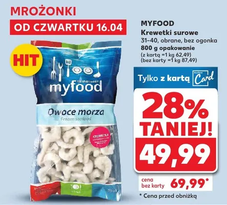 Krewetki surowe 31-40, obrane, bez ogonka promocja w Kaufland
