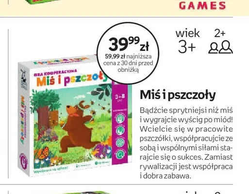 Gra kooperacyjna Miś i pszczoły promocja w Empik