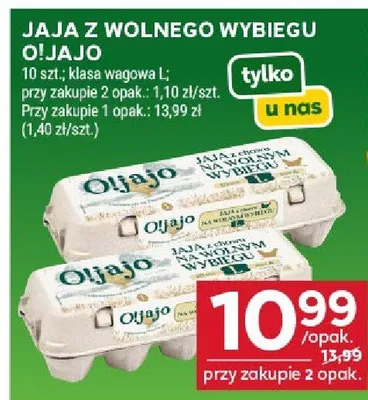 Jaja z wolnego wybiegu Oijajo klasa wagowa L promocja w Stokrotka