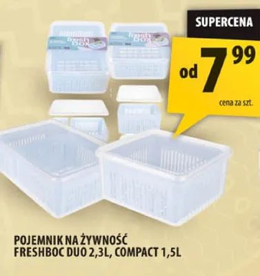 Pojemnik na żywność freshbox duo 2,3l, compact 1,5l promocja w Arhelan