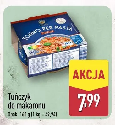 Tuńczyk do makaronu Cucina promocja w Aldi